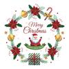 Christmas Wreath Window Sticker Self-adhesive PVC Window Party Glass Door Sticker