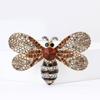 Атмосферная роскошная брошь в виде пчелы из сплава со стразами в стиле ретро, универсальная мужская и женская брошь для костюма, кардигана, корсажа, ювелирного украшения