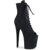 20Cm Front Lace-up Fish Mouth Thin Heel High Heel Low Boots Nightclub Stage Pole Dance High Heel Sole Short Boots YKC