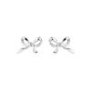 Geometric Bow Stud Earrings Women's Niche Design Sense Nourishing Ear Hole Earrings Light Luxury Ins Earrings