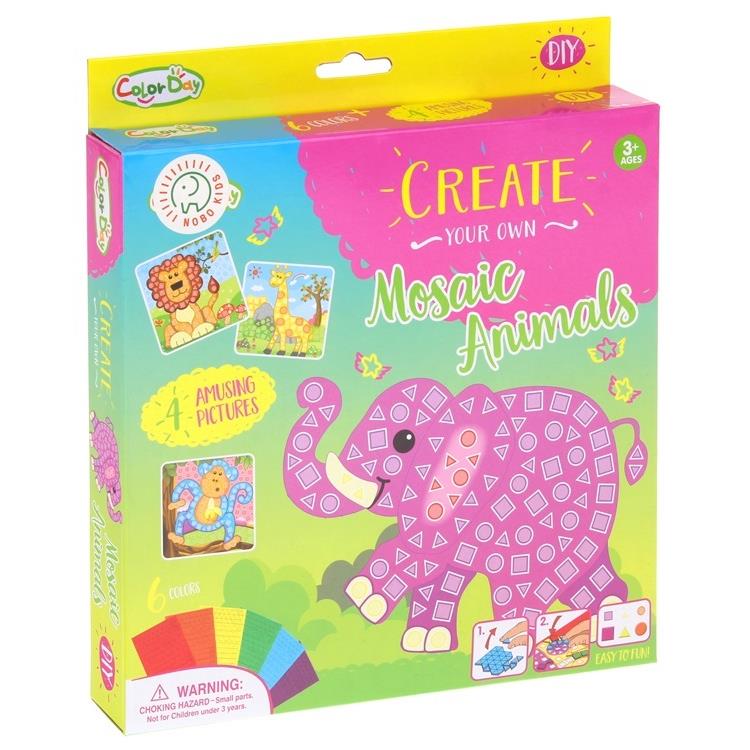 Foam Mosaic Safari Animals Templates Creative Set