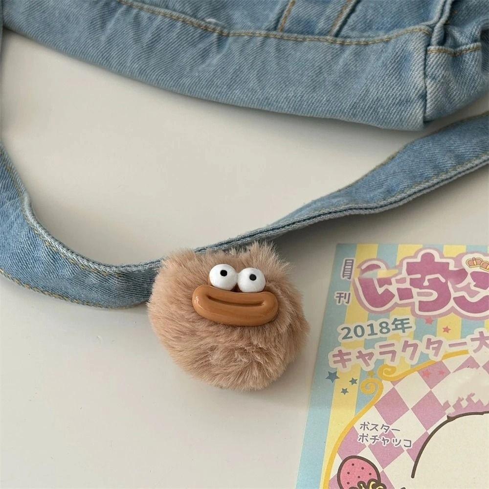 Plushies Sausage Mouth Keyring Cartoon Big Mouth Plush Pendant Funny Clown Keychain  Earphone Case