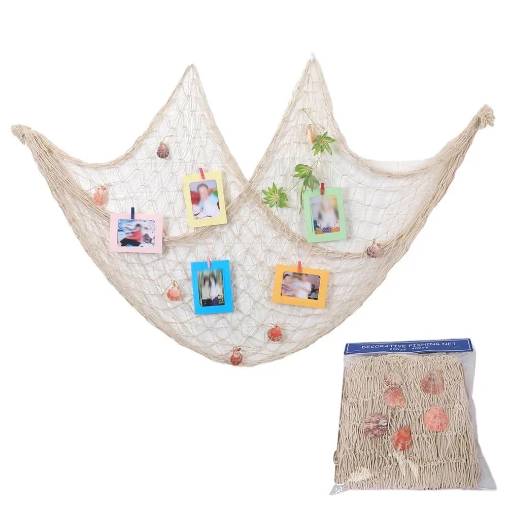 Beautifully Handcrafted With Shells Fish Net Decoration Craft Projects Note Package Content Decorative Background