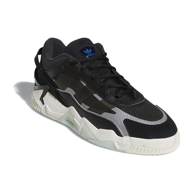 Adidas Originals Niteball 2.0 Кожаные Спортивные Классические Амортизирующие Нескользящие Прочные Низкие Кроссовки для Повседневной Носки Мужские Кроссовки Черные GX7095