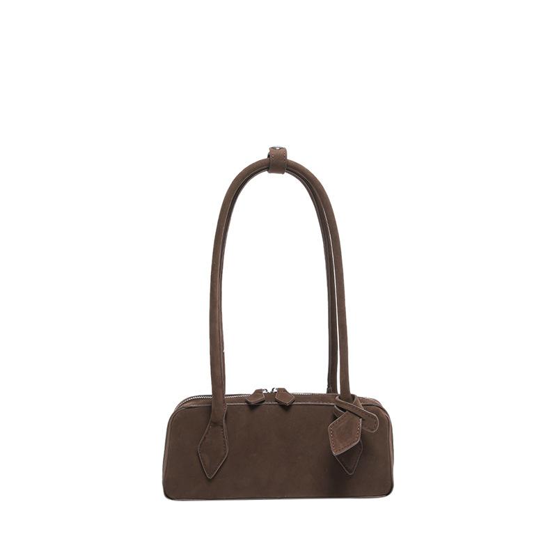 Нишевая сумка-багет под мышкой из замши, популярная универсальная сумка через плечо, темпераментная, для поездок, портативная сумка под мышкой