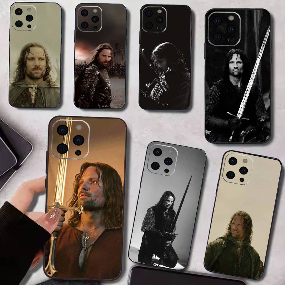 Чехол для телефона A-Aragorn II для iPhone 17,16,15,14,13,12,11 Plus,Pro Max,XS,Мягкий силиконовый черный чехол