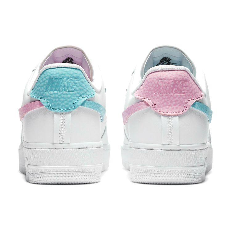 Nike Женские повседневные кроссовки Air Force 1 LXX Белый Розовый Rise Выбеленный Аква DC1164-101