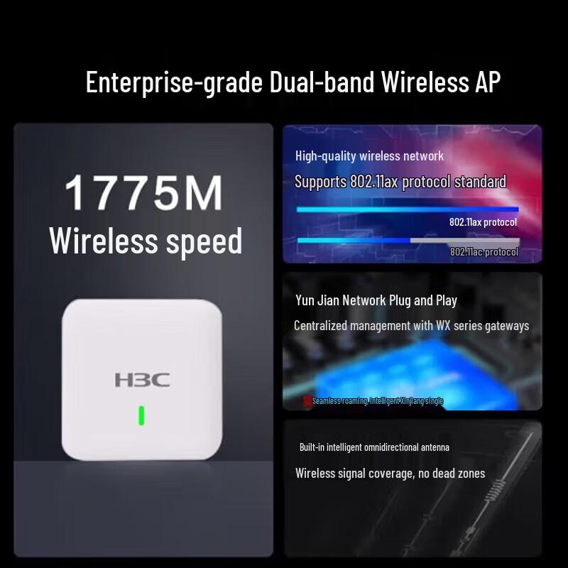 H3C WA6320S-E-FIT Gigabit Ceiling WiFi 6 AP