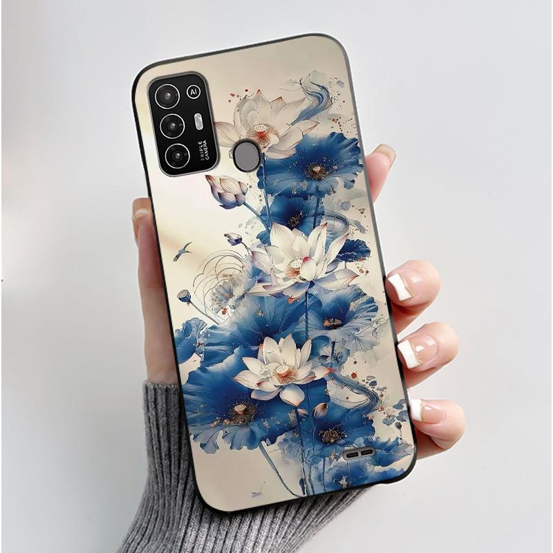 Чехол для ZTE Blade A52 Чехол для ZTE BladeA52 Задняя крышка Силиконовый Мягкий Черный ТПУ Роскошный Дракон Милый Крутой Мальчики Девочки Бампер Накладка на Телефон