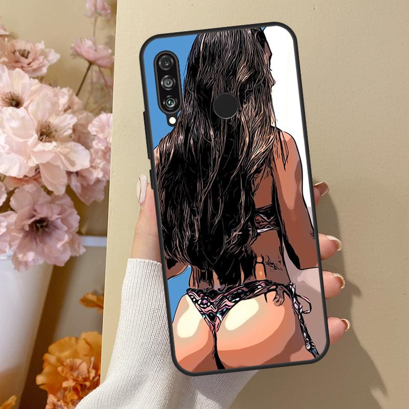Летний коллаж 'Серф Пляжный Синий' Для Huawei Nova 12i 8i 11i 12s 9 10 SE Y60 Y70 Y90 Y72 Y73 Y61 Y91 P60 Pro P30 P40 Lite Чехол