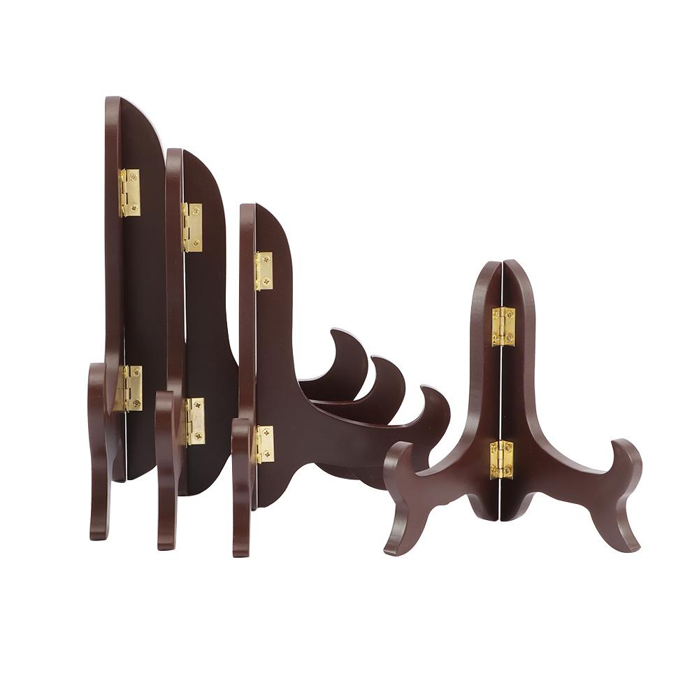 High End Book Home Decor Photo Wooden Bracket Plate Holder Picture Frame Holder Display Stand