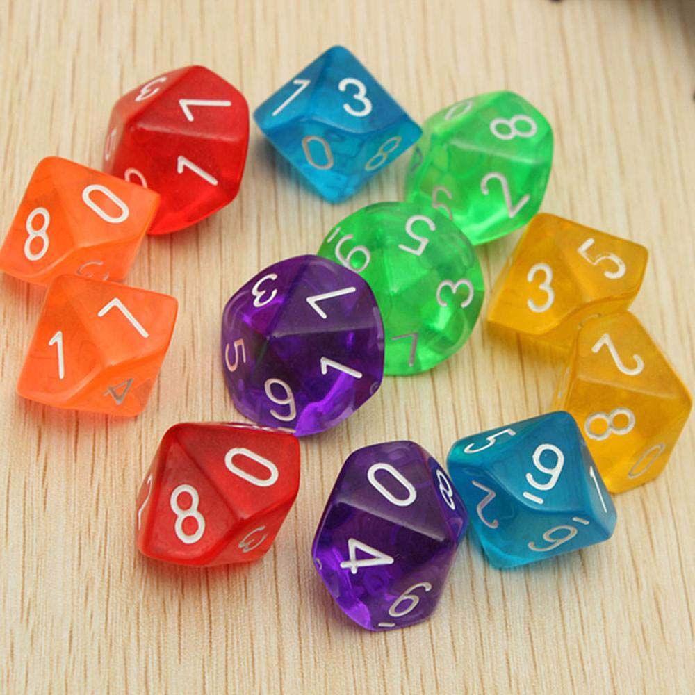 Toy Gift Acrylic Entertainment Board Games Number Playing Games D10 Dices Game Dice Dice Game Toys