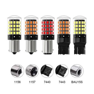 2 шт. 1156 BA15S P21W BAU15S PY21W 7440 W21W P21/5W 1157 BAY15D 7443 Белые светодиодные лампы 54smd CanBus Лампа Задний ход Указатель поворота