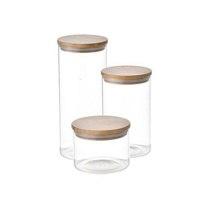 Set de 3 Boites San Ignacio Bambou Transparent Verre (3 pcs)