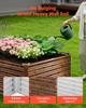 Galvanized Raised Garden Bed, 240 x 120 x 62 cm, Rectangular Metal Planter Box Outdoor, Bottomless Elevated Planting Box with Gloves, Alu-Zinc, for