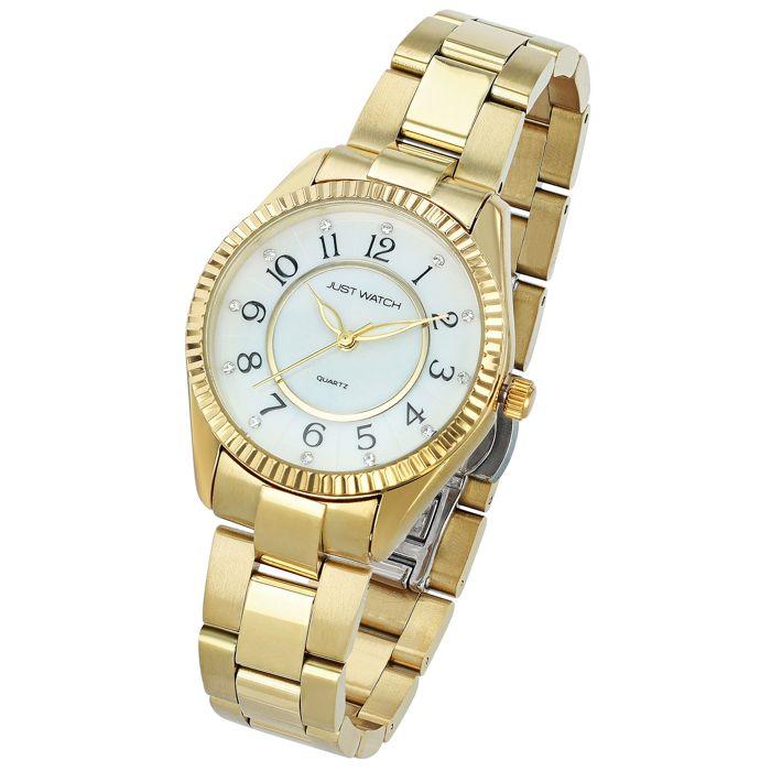 Montre - Just Watch Lunaria - Doré - Boîtier 32 mm - Bracelet acier 16 mm