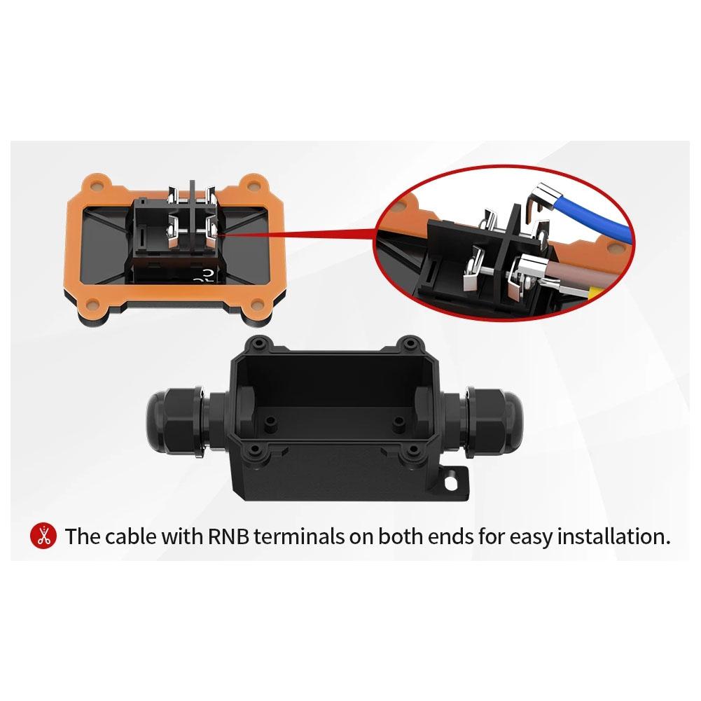 Inline Power Cord 110V-220V 12V-24V Marine Rocker Switch On/Off Waterproof IP67 Junction Box 20A High Current Connetor Outdoor