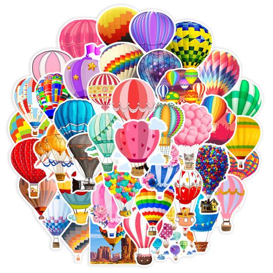 50Pcs/Set Graffiti Sticker Waterproof Phone Mark Left Air Tear-Resistant Hot Self-Adhesive Balloon Cartoon Case Handbook Decal