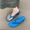 Wedge Heel Pinch Foot Flip-flops Women's Wear New Muffin Thick Sole Heightening Casual Sandals