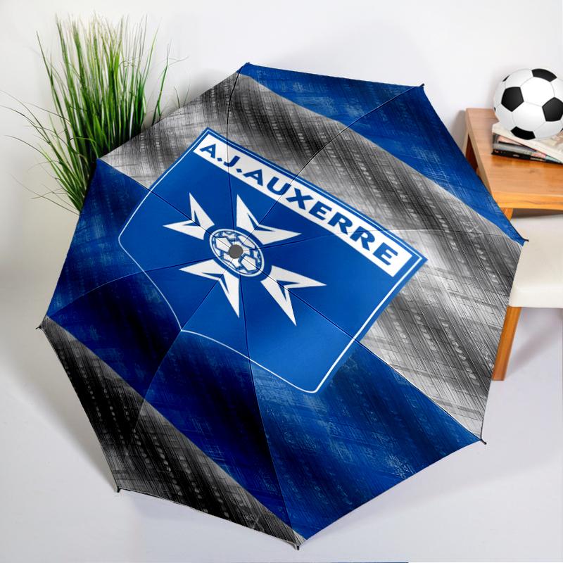 Auxerre Crest Design Automatic Folding Umbrella - 8-Rib Travel Umbrella with Auto Open/Close & Portable, Gift for Christmas, Birthdays