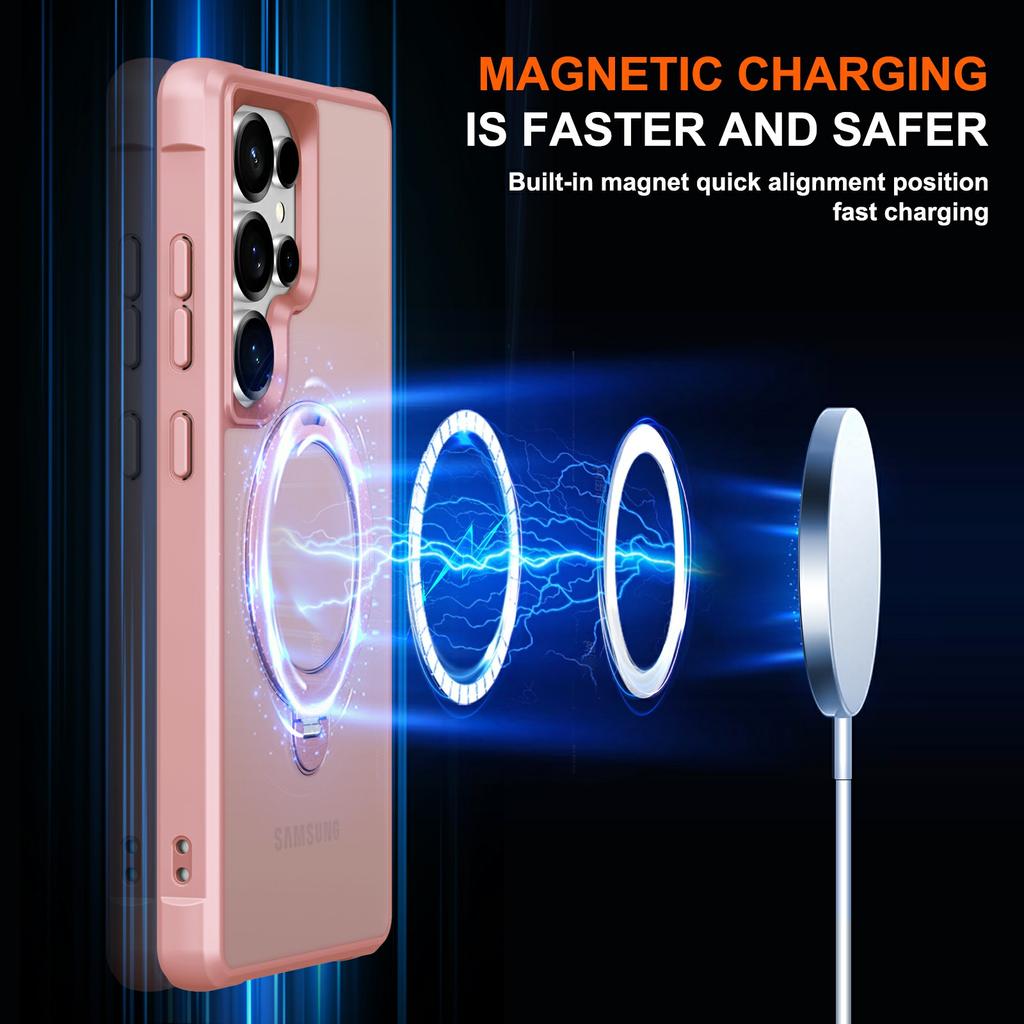 For Samsung Galaxy S26 Ultra Magnetic Case Kickstand TPU PC Shockproof Phone Back Cover