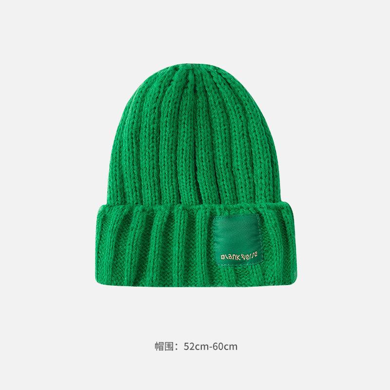 Корейская версия прямой вязаной шапки из дынной кожуры, дети показывают свои лица, молодые студенты, осенне-зимняя универсальная модная теплая шерстяная шапка пара