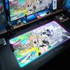 Pretty CHISA Aemeath Luno Cartethyia Wuthering Waves Game Mouse Pad RGB Non-Slip Rubber Mousepad Laptop PC Large Anime Desk Mat
