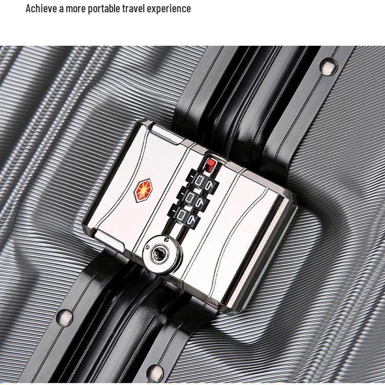 26-дюймовый алюминиевый чемодан с устойчивостью к падениям и износу, универсальные бесшумные колеса - Идеально подходит для женских путешествий