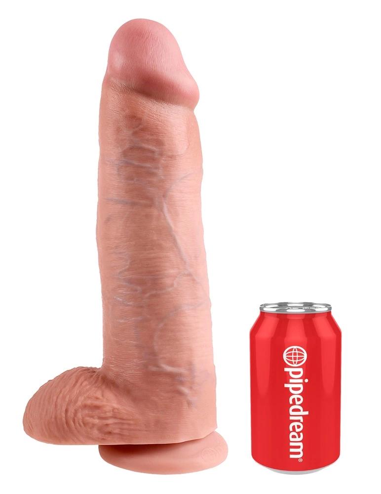 King Cock - Realistic Dildo with Flesh Colored Testicles 30 CM