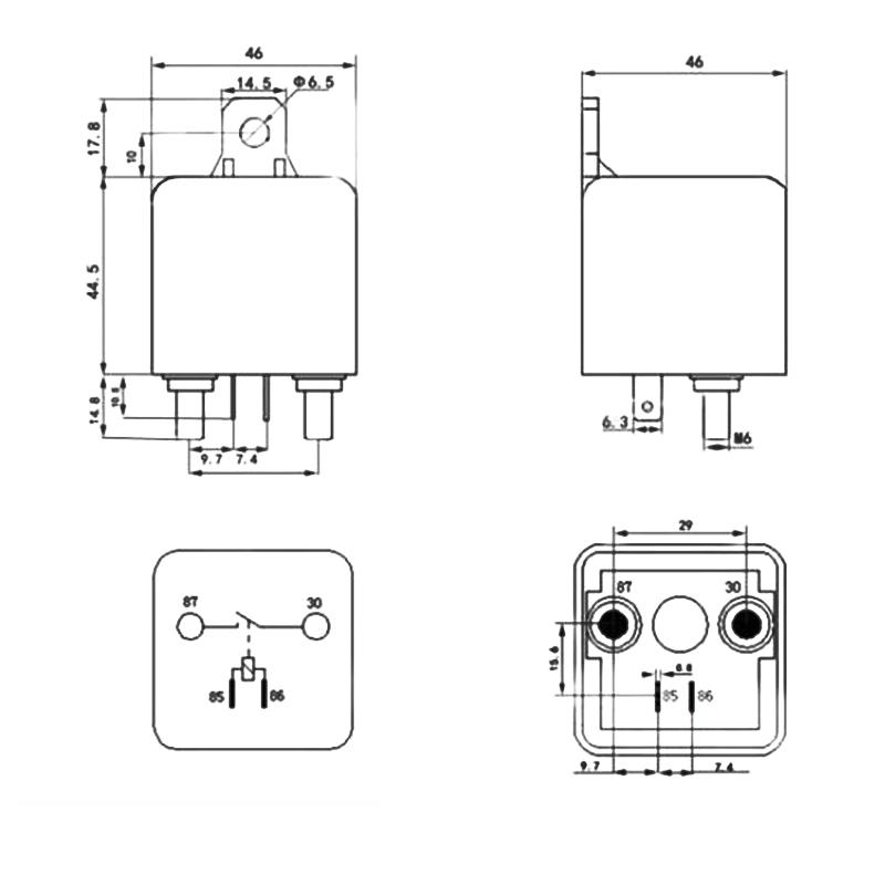 Heavy duty make or break (on/off) relay Ideal for universal 12V applicatis
