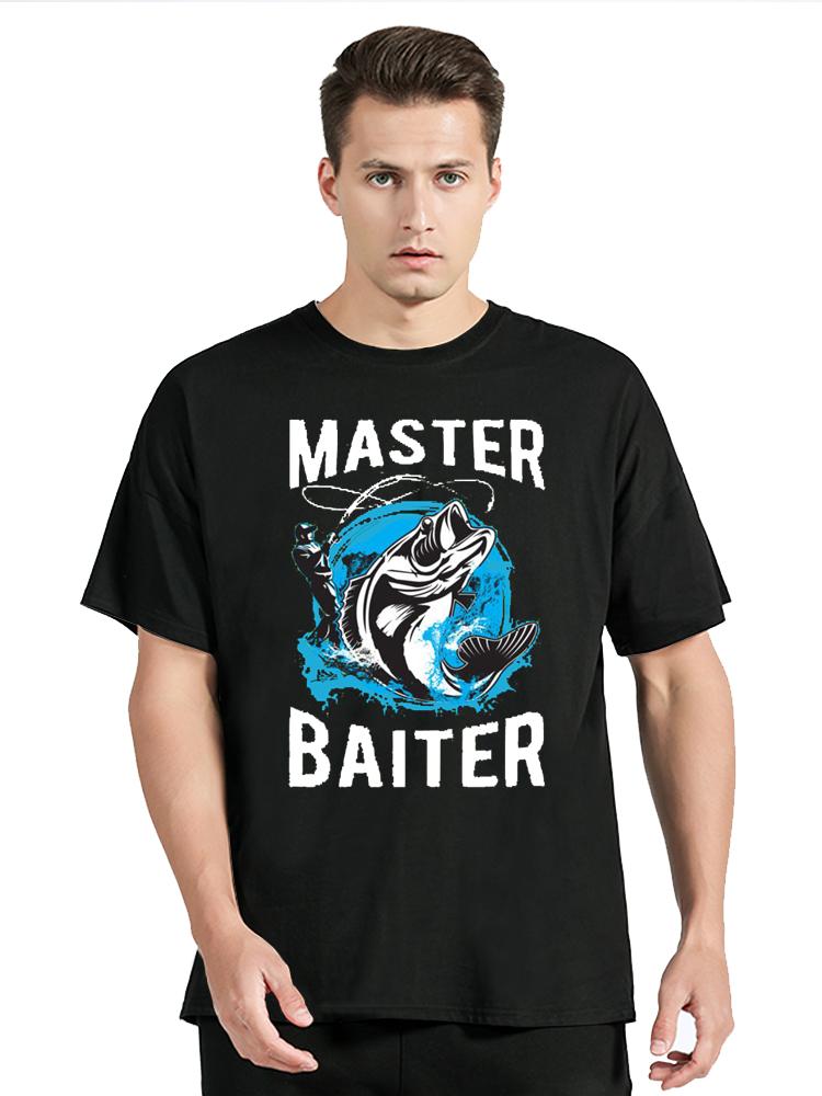 Master Baiter Funny Fishing Master Baiter Camisas Casual T Shirt Unisex Tops Cotton Tees Fitnes