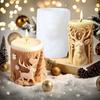 Christmas Candle Mold Elk Christmas Tree Snowflake Cylindrical 3D Silicone Mold for Making Candle Aromatherapy Christmas Gifts