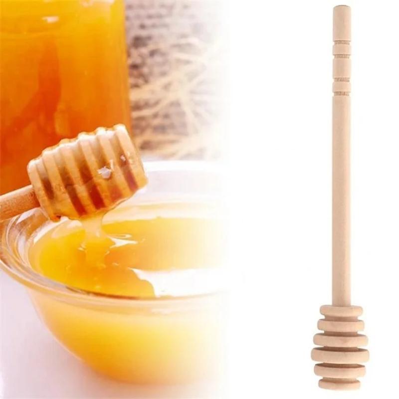 8/10/16Cm Long Handle Wood Honey Spoon Mixing Sticks Dipper Honey Extractor For Honey Jar Coffee Supplies Kitchen Tools