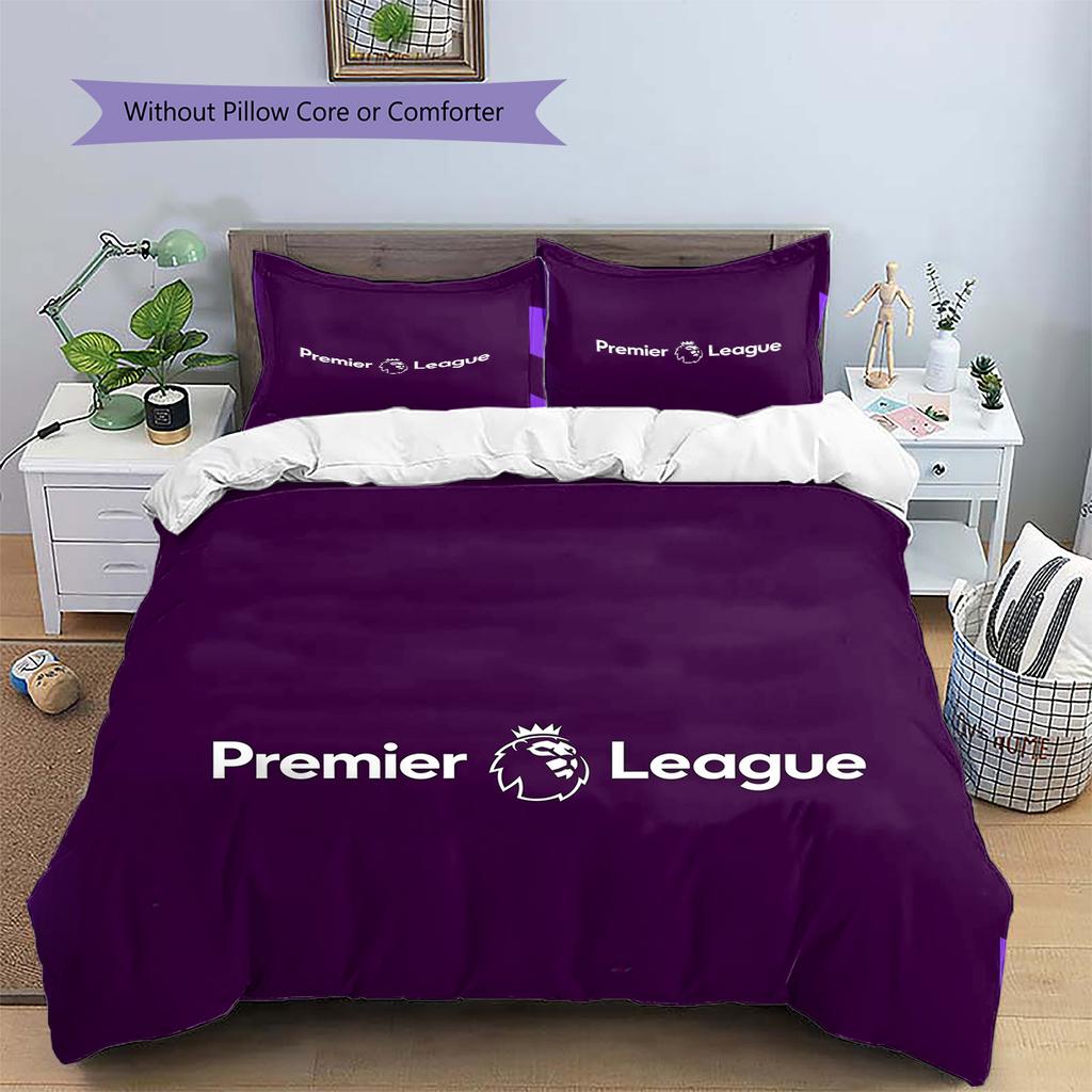 Premier League Pattern Bedding Quilt Set Home Decoration Gift (1 * duvet cover + 2 * pillowcase without core)