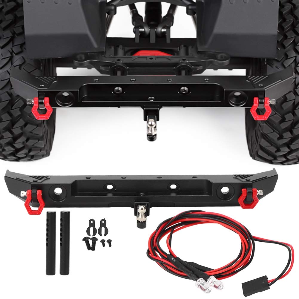 RC Rear Metal Bumper Bracket for Scale RC Crawler Compatible with SCX10 Black Rear Bumper with Custom Gift for Beginners and Advanced RC Cars Bumper,