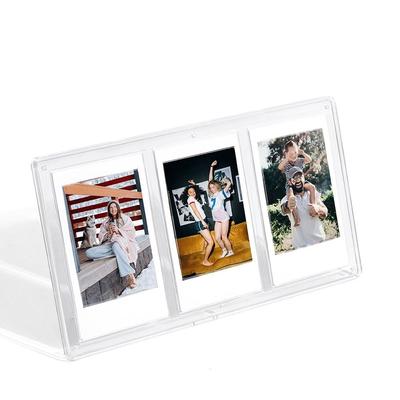 Прозрачный держатель для фотографий Вертикальный 3 дюйма 3 слота фоторамка Фото стол для камеры моментальной печати Fujifilm Instax mini