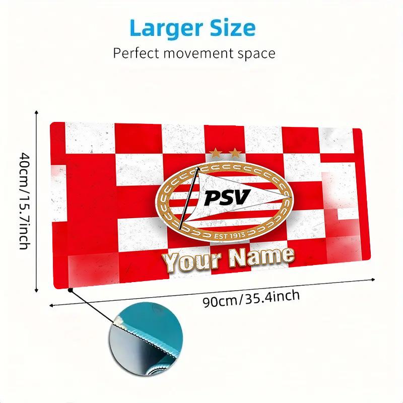Pheilips Sport Custom Name Large Size Mouse Pad Large Gaming Table Cushion Non-slip Laptop Tablet Big Mousepad XXL Mat Mini PC Playmat With Lock edge