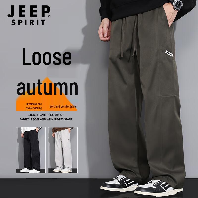 JEEP SPIRIT Мужские брюки карго прямого кроя свободного покроя