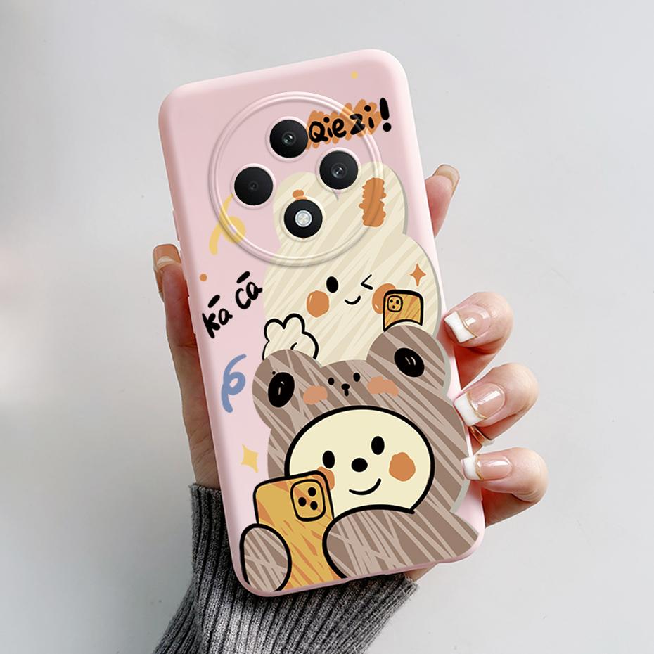 Чехол для Oppo Reno12 F CPH2637 Милый Кролик Панда Ударопрочный Силиконовый ТПУ Задняя Крышка для Oppo Reno 12F Reno12F 5G 2024 Мягкий Чехол