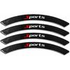 4 PCS Car Wheel Arch Trim Strip, Carbon Fiber Wear Resistant Fender Flare Protector Sticker, Self-Adhesive Waterproof Wheel Eyebrow Decor Decal,