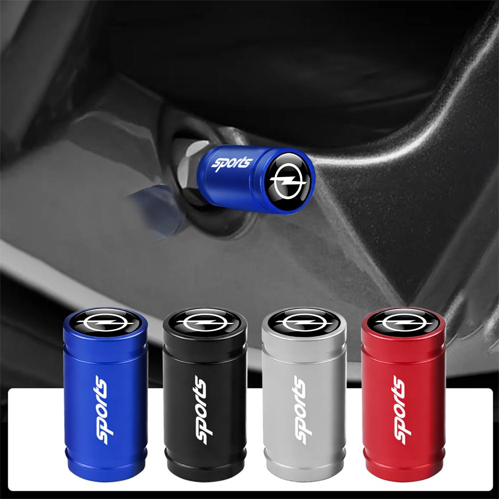 4pcs Metal Car Badges Wheel Tire Valve Caps Covers Auto Accessories For Opel Astra Mokka Zafira Vectra OPC Insignia Vivaro Corsa