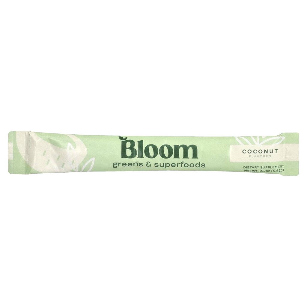 Bloom, Greens & Superfoods, Кокос, 5 упаковок-стиков, 5,44 г (0,19 унций) каждый