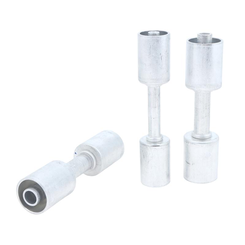 Straight Aluminum Beadlock Splice Fitting 3 Available Sizes #6 #8 #10 for Auto A/C Reduced Barrier Hose Retrofit