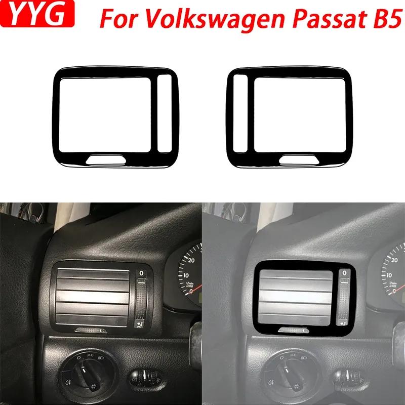 Для Volkswagen Passat B5 2001-2005 Декоративная накладка на воздуховод обеих сторон приборной панели Piano Black Аксессуары для интерьера автомобиля Наклейка