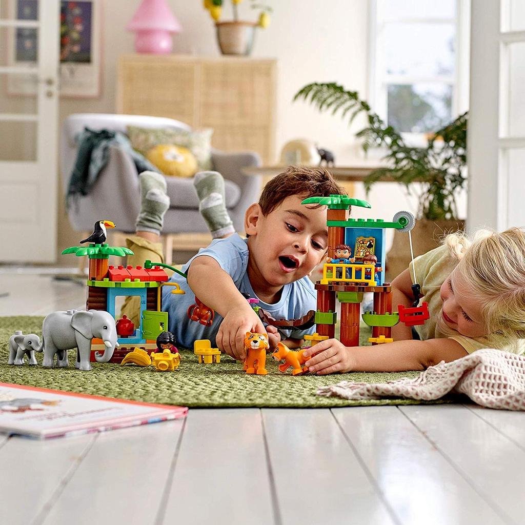 LEGO Duplo Мир Животных Исследование Джунглей 10906 Развивающие Строительные Блоки для Девочек и Мальчиков
