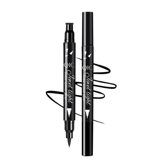 Двусторонняя подводка для глаз, очаровательная звезда, сердце, цветок, черная жидкая подводка для глаз, ручка, принадлежности для макияжа глаз