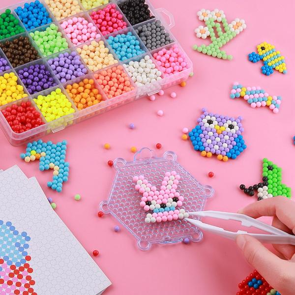 2400pcs DIY Fuse Bead Plastic Perler Beads Toys Funny For Kid DIY Crafts Gift