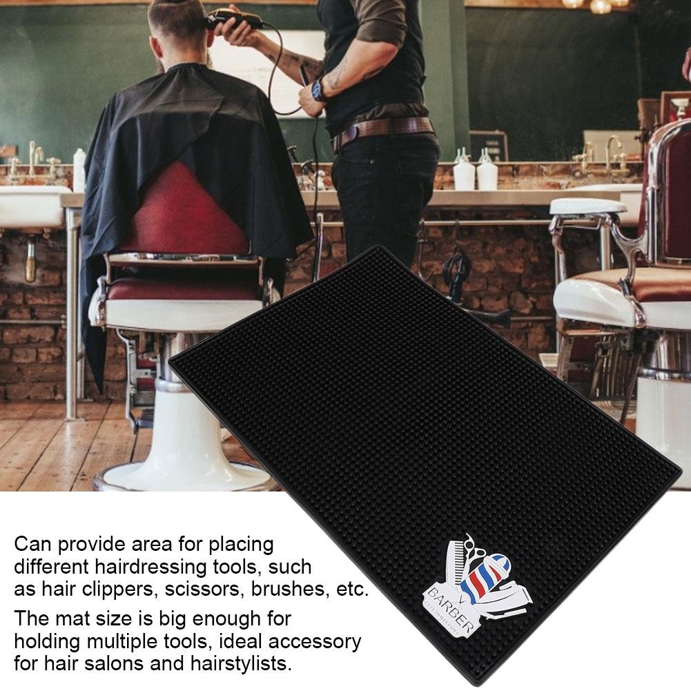 Professional Non-Slip Hair Salon Table Mat, Flexible and Heat Insulating, PVC, for Hairdressers and Stylists. 45 x 30 cm.