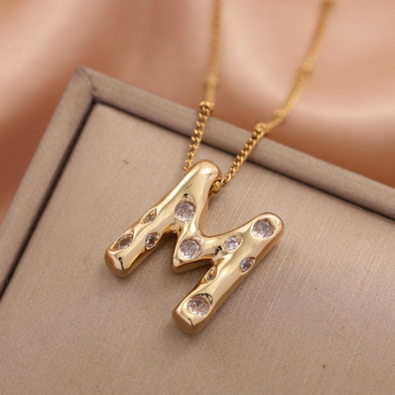 Ladies' Diamond Metal Necklace, Heavy Craftsmanship Premium Design Initial Necklace, Gift for Women, Holiday Present, Party Jewelry.