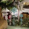 Crystal Christmas Ornaments for Tree Clear Acrylic Snowflake Icicle Ornaments with Drop